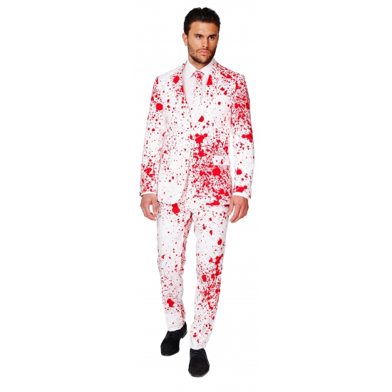 Business suit dokter met bloedspatten print