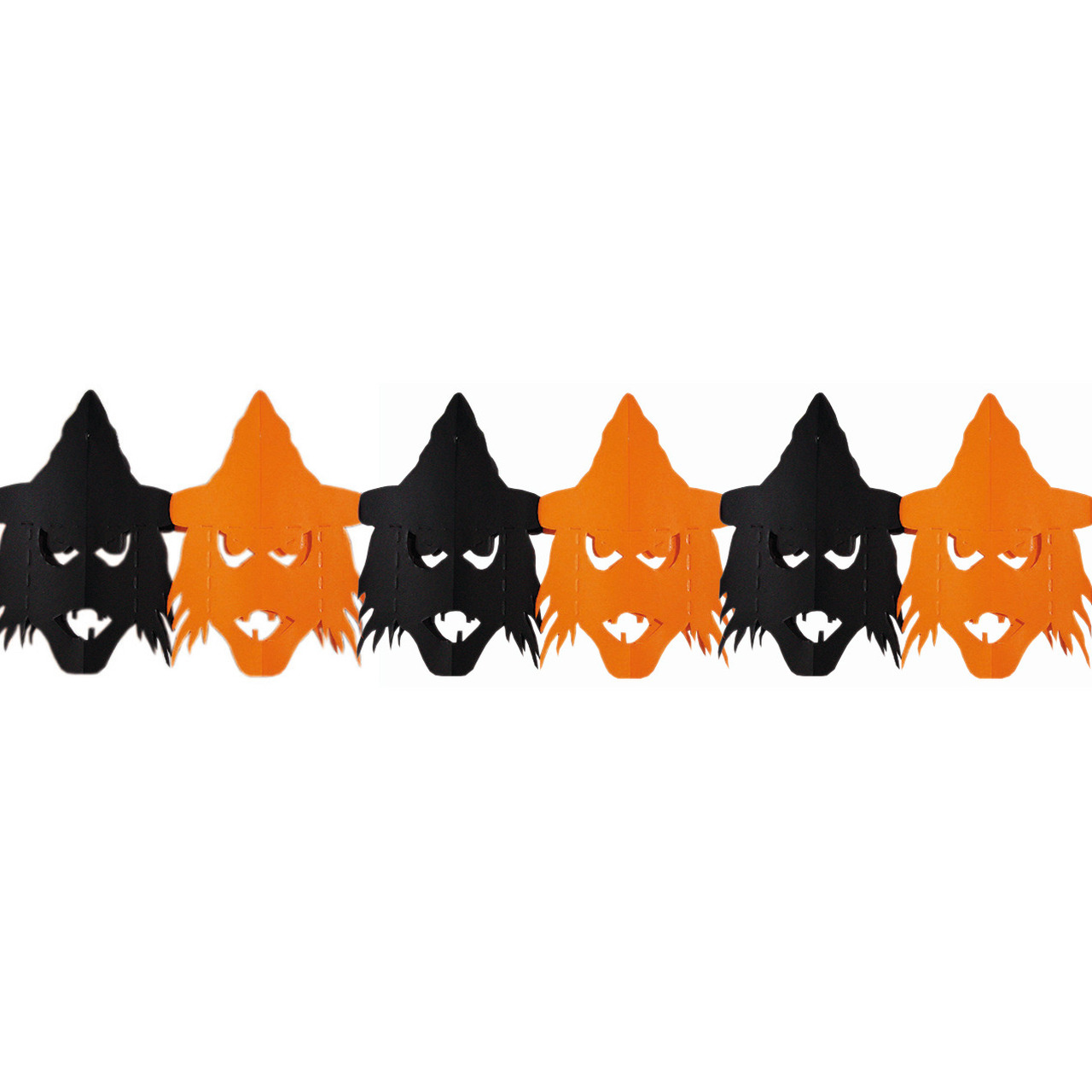 Halloween/Horror thema heksen/vogelverschrikkers feestslinger oranje/zwart 3 meter