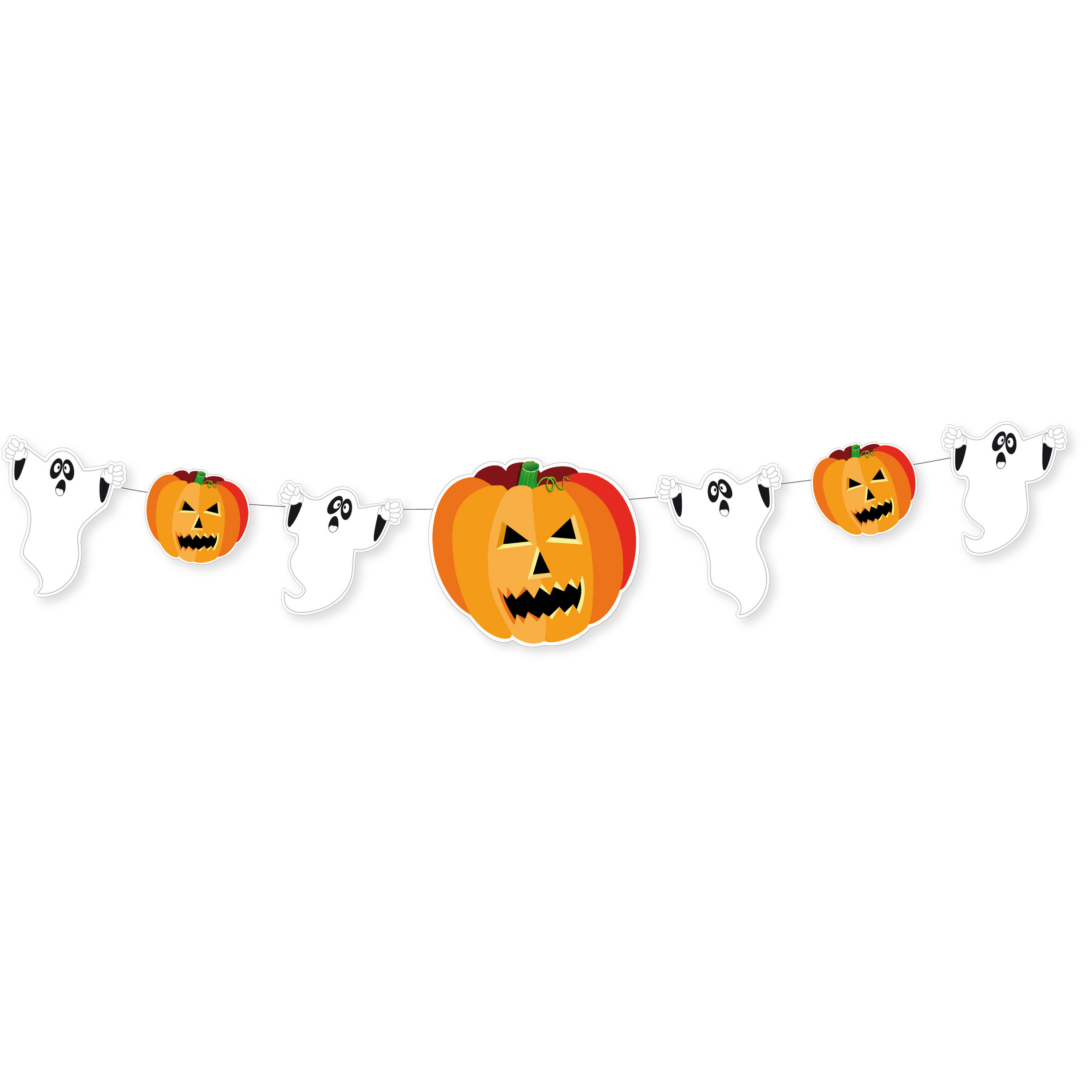 Halloween/Horror thema spoken/pompoenen slinger 1,6 meter