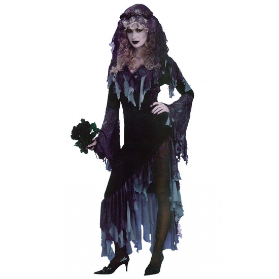 Halloween zombie bruid kostuum