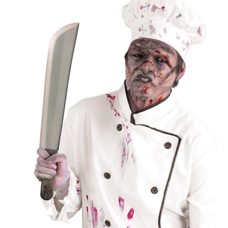 Horror slagersmes/kapmes Halloween verkleed accessoire 53 cm