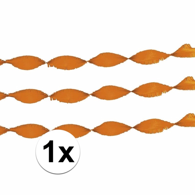 Slinger oranje crepepapier 5 meter