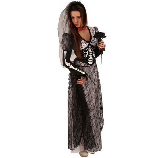 Zombie bruidsjurk zwart