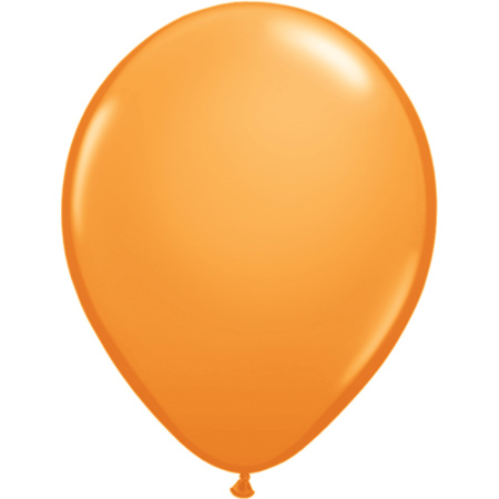 50x Helium ballonnen zwart/oranje 27 cm + helium tank/cilinder