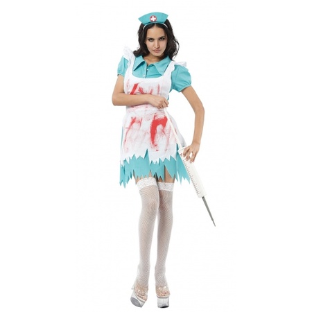 Verkleuren kin Algemeen Halloween Griezelige verpleegster kostuum in de griezeligste feestwinkel