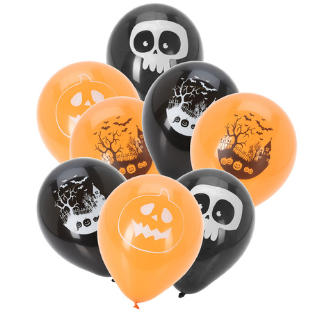 Halloween balloons decoration Faces and House 20x in bag