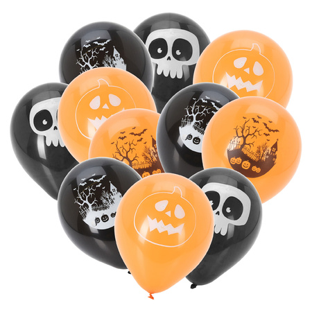 Halloween ballonnen versiering Faces and House 40x stuks