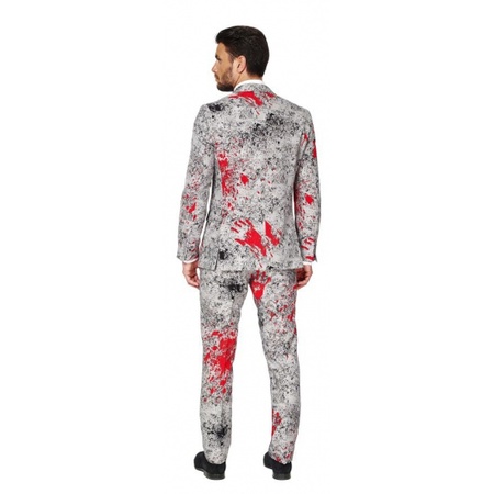 Business suit met bloedhanden print