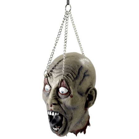 Hanging zombie head