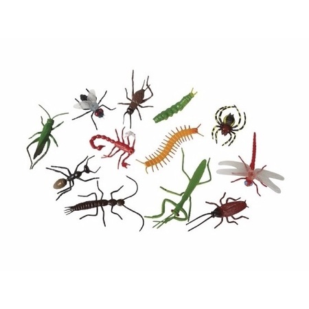 12x Plastic insects