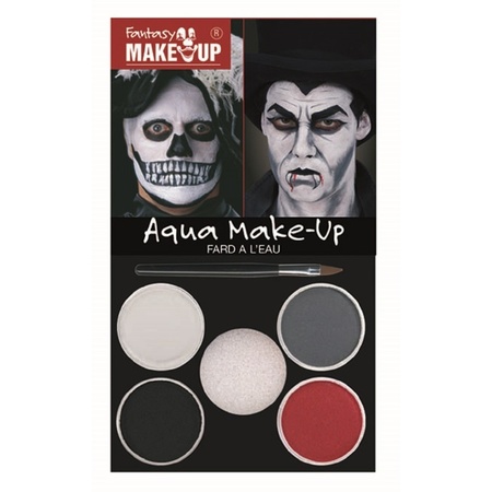 Make-up set white/brown/grey/red