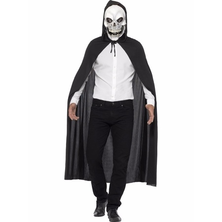 Halloween cape with skull mask