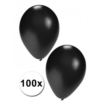 Zwarte decoratie ballonnen, 100 st